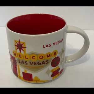 Starbucks Las Vegas You Are Here Collection Coffee Cup 2015 Red Yellow 14 fl oz